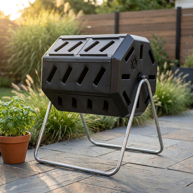 ApexEco Rotating Dual-Chamber Composter — Studio Shot