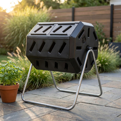 ApexEco Rotating Dual-Chamber Composter — Studio Shot