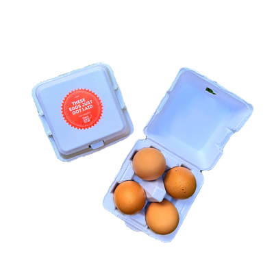 "Just Got Laid" 4-Egg Carton