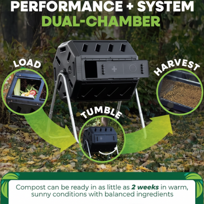 ApexEco Rotating Dual-Chamber Composter